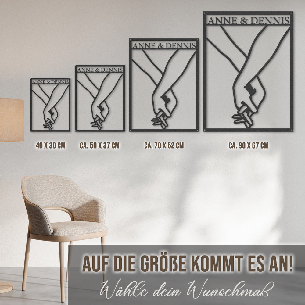 Hochzeitsschild - Hand in Hand