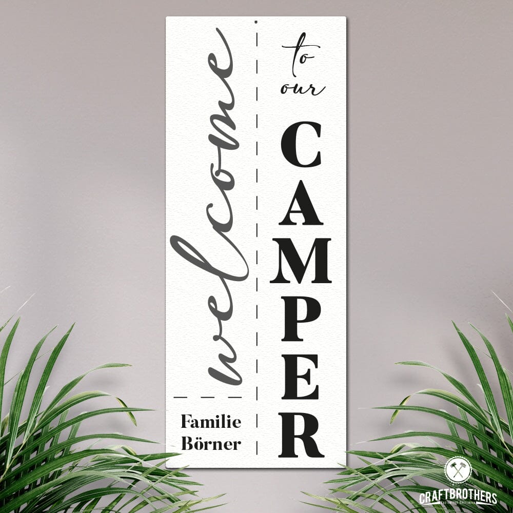 Campingschild - Welcome to our Camper (personalisierbar) Craftbrothers 