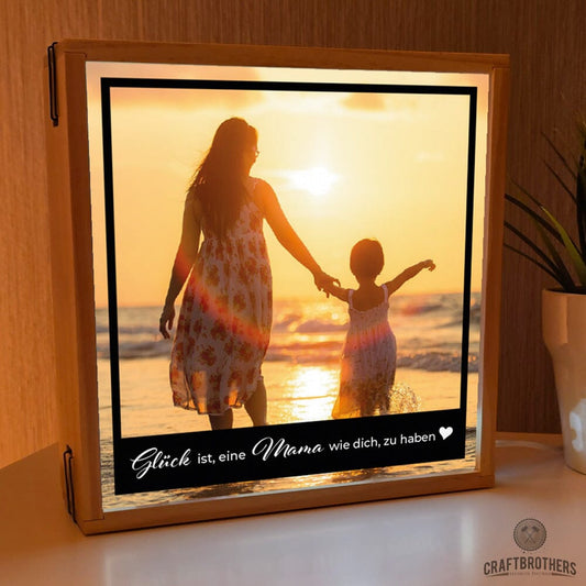 "Craftbrothers Lumina" - Glück ist, eine Mama wie dich, zu haben Leuchtkasten Craftbrothers