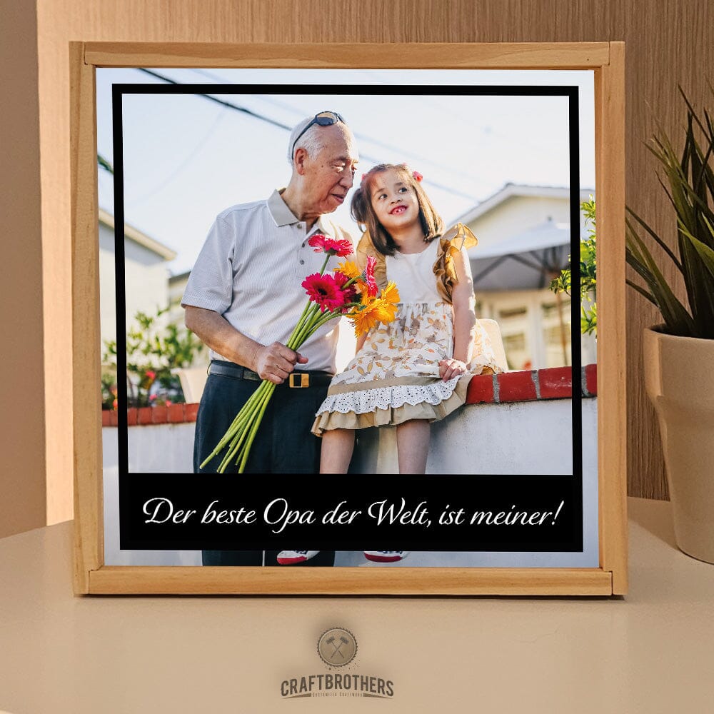 "Craftbrothers Lumina" - Der beste Opa der Welt, ist meiner! Leuchtkasten Craftbrothers