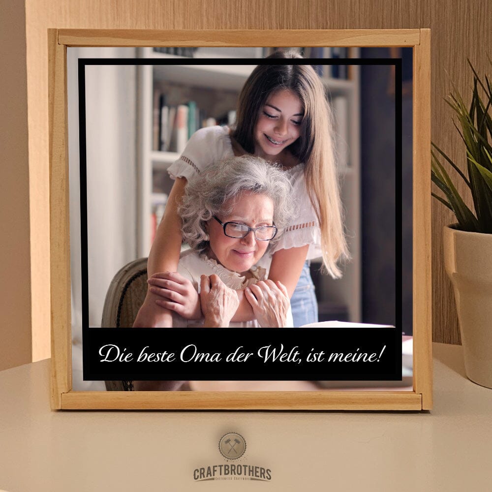 "Craftbrothers Lumina" - Die beste Oma der Welt, ist meine! Leuchtkasten Craftbrothers