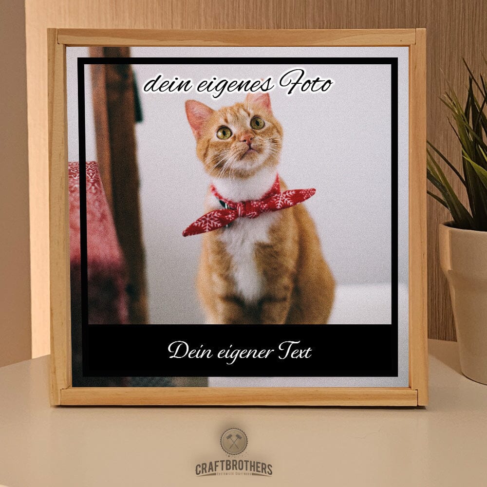 "Craftbrothers Lumina" - Dein Wunschtext und Foto Leuchtkasten Craftbrothers