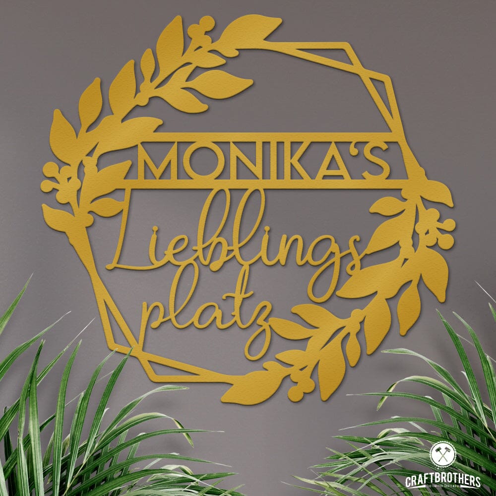 Lieblingsplatz II aus edlem Stahl (personalisierbar) Dekoartikel Craftbrothers