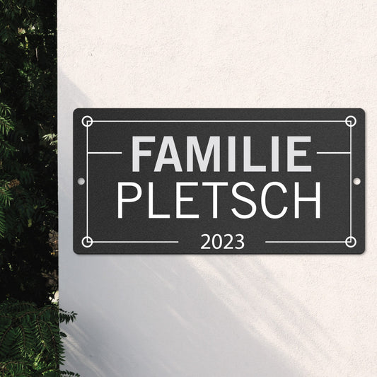 Familien-Türschild Line (personalisierbar)