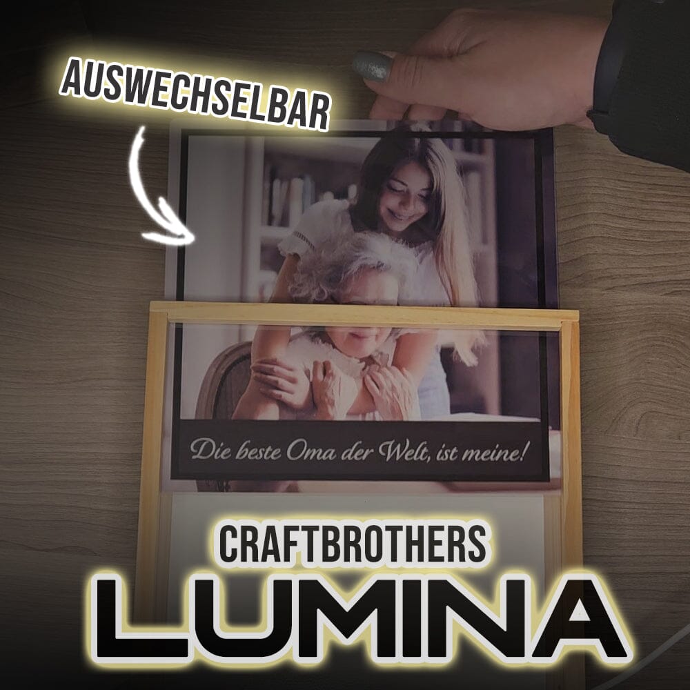 "Craftbrothers Lumina" - Die beste Oma der Welt, ist meine! Leuchtkasten Craftbrothers
