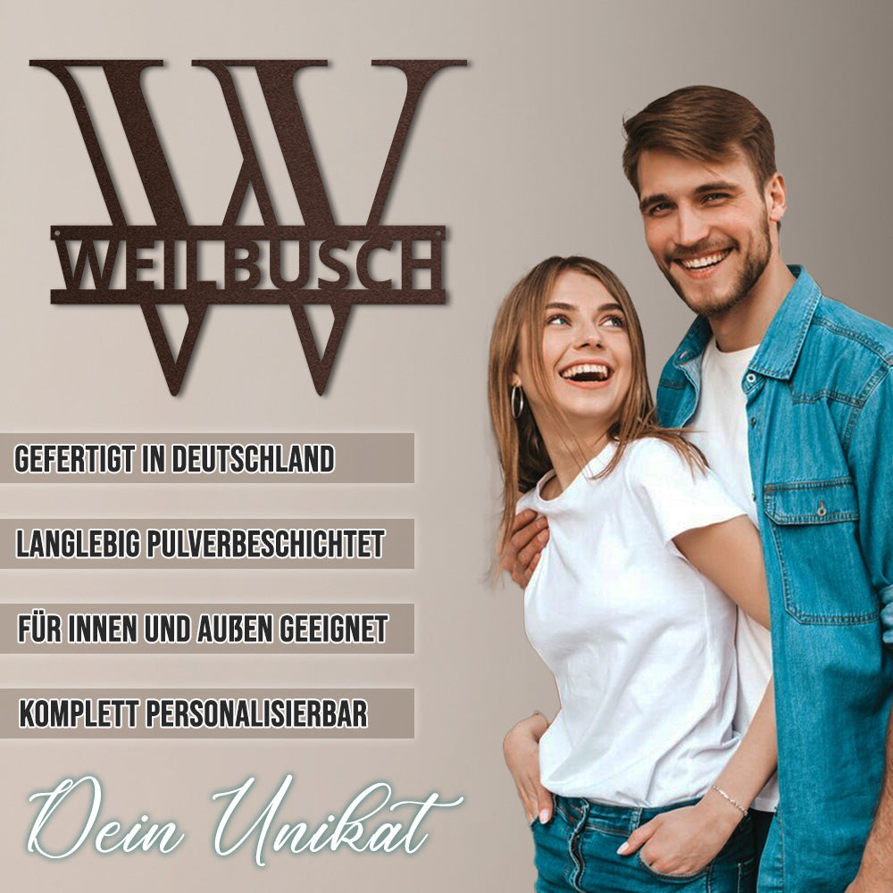 Monogramm - Classic Letters aus edlem Stahl (personalisierbar)