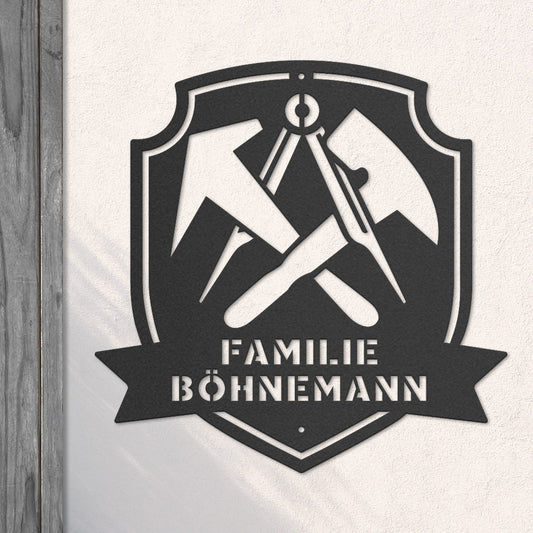 Personalisierbares Zunftwappen Geschwungen