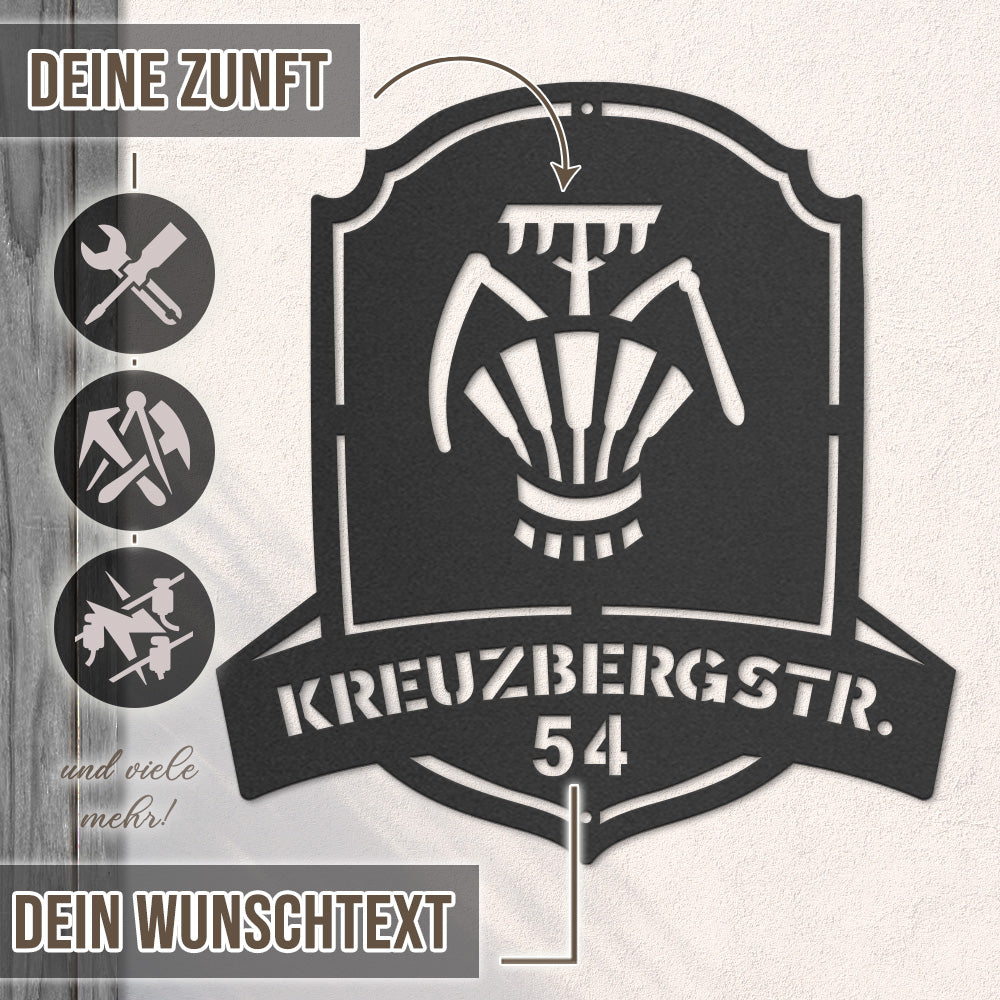 Personalisierbares Zunftwappen Schild