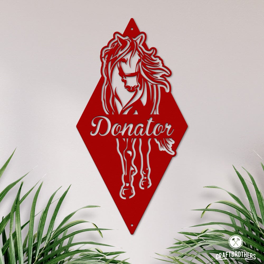 Pferdeschild "Donator" - personalisierbar Craftbrothers