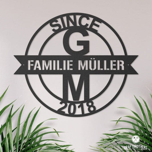 Rund-Monogramm - Supreme aus edlem Stahl Initialen (personalisierbar) Monogramm Craftbrothers