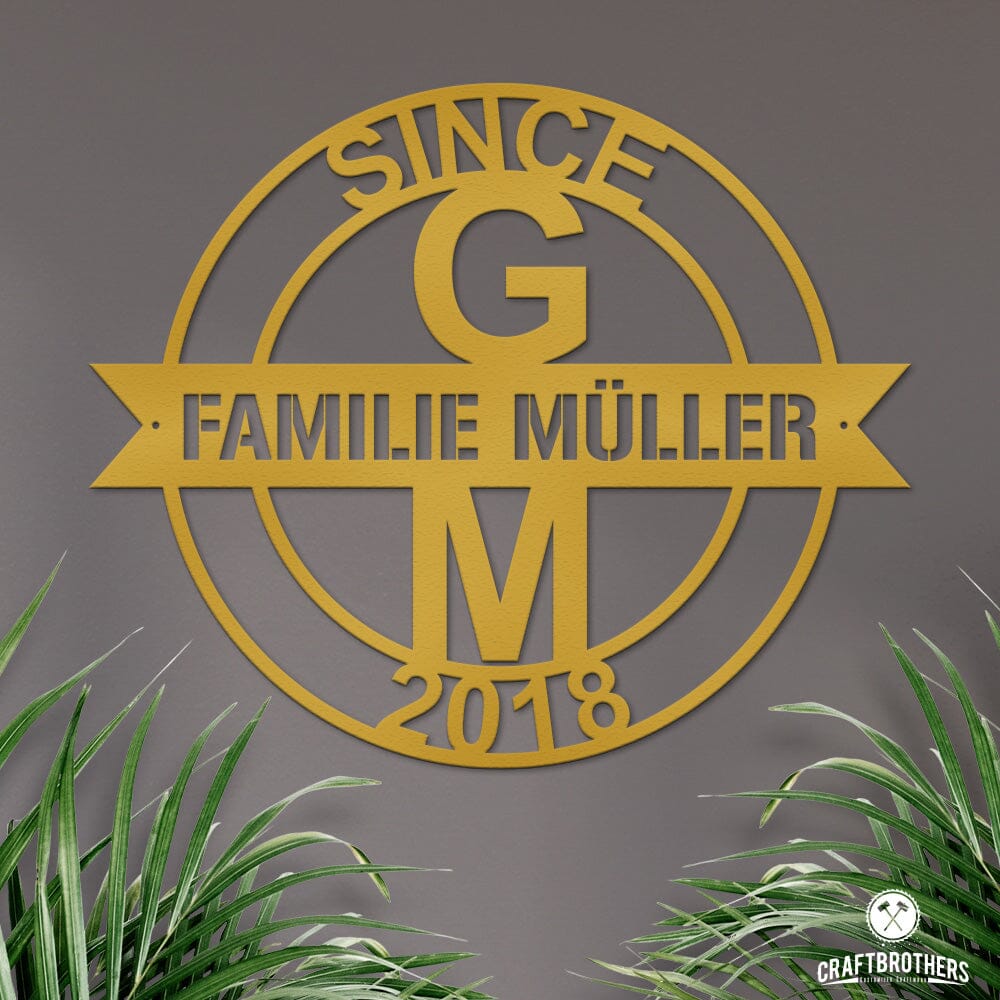 Rund-Monogramm - Supreme aus edlem Stahl Initialen (personalisierbar) Monogramm Craftbrothers