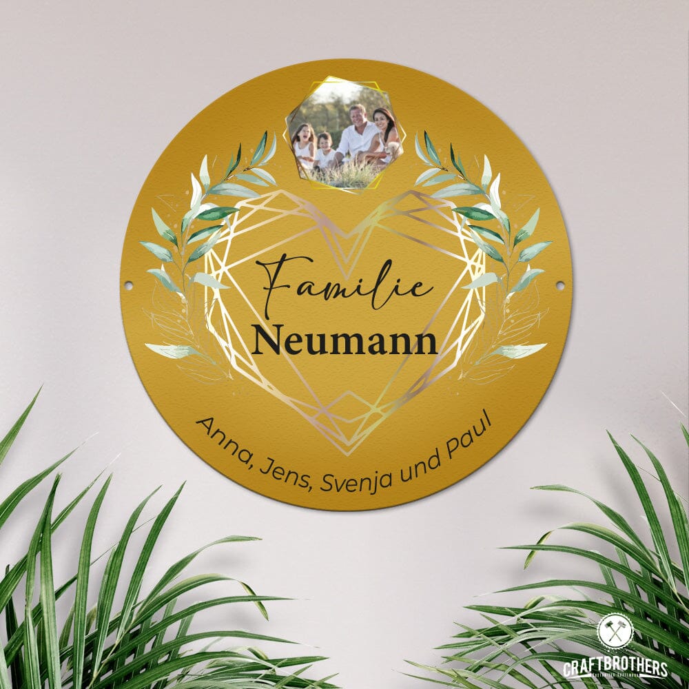 Golden Lines Edition - Türschild Rund (personalisierbar) Craftbrothers