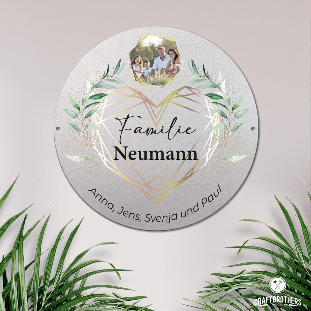 Golden Lines Edition - Türschild Rund (personalisierbar) Craftbrothers