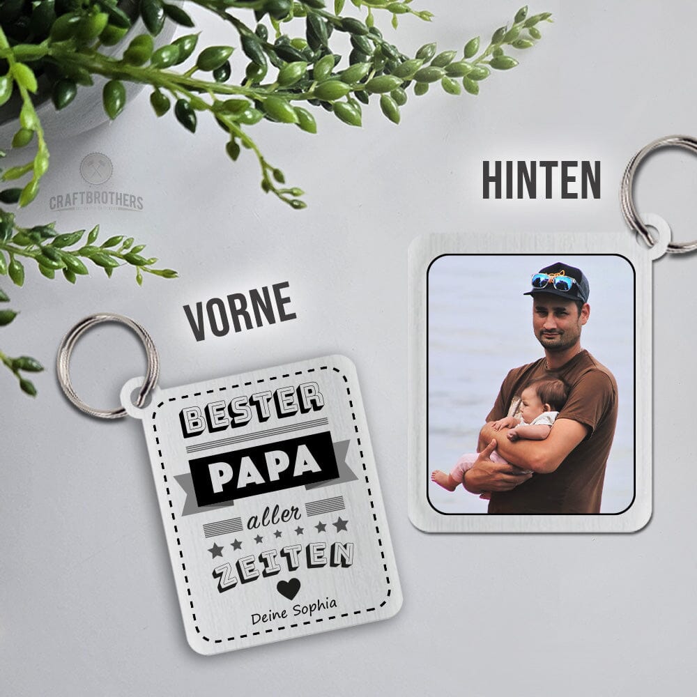 Schlüsselanhänger New Style - Bester Papa aller Zeiten Craftbrothers