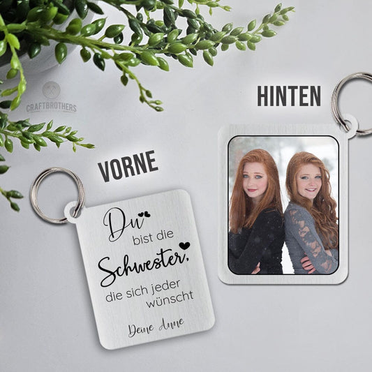 Schlüsselanhänger New Style - Schwester, die sich jeder wünscht Craftbrothers