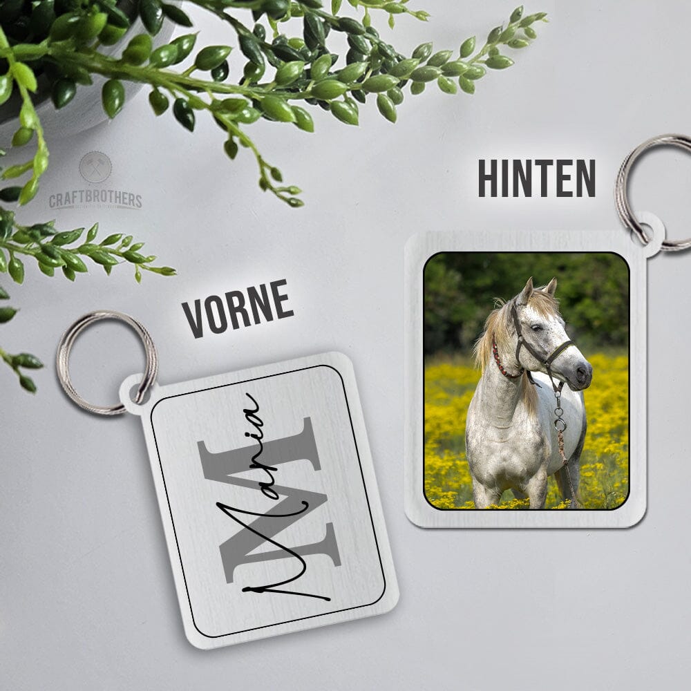 Schlüsselanhänger New Style - Initial und Name Craftbrothers