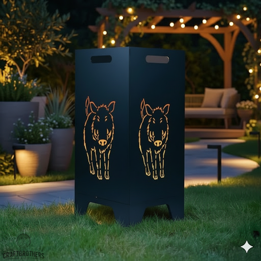 Feuertonne Wildschwein aus edlem Stahl