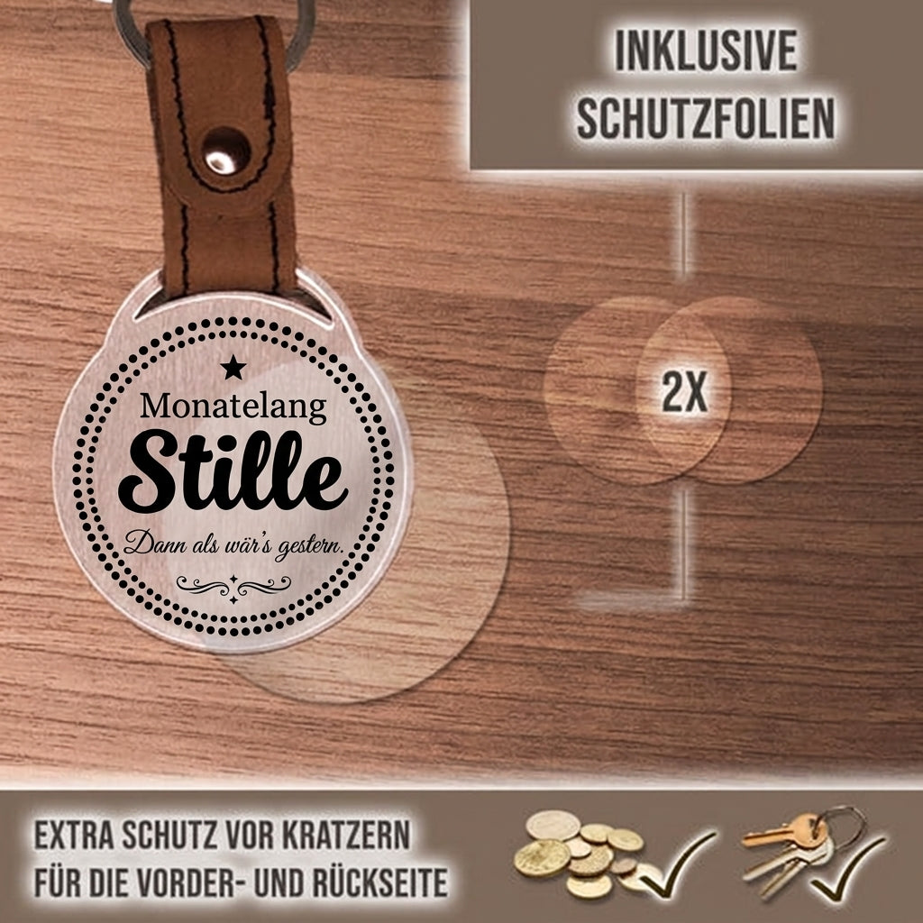Personalisierter Foto-Schlüsselanhänger "Monatelang Stille. Dann als wär's gestern." Craftbrothers