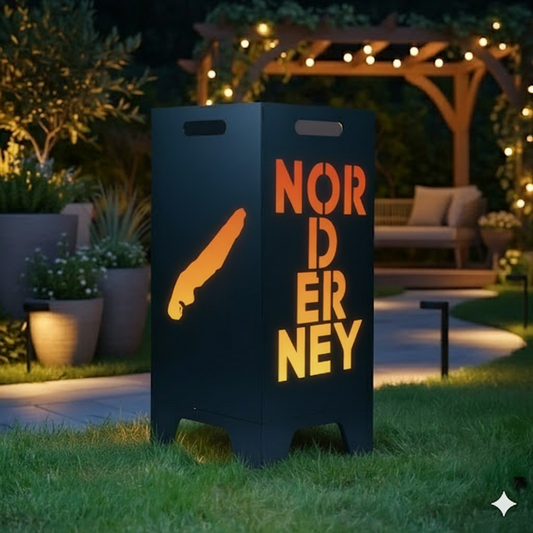 Feuertonne Norderney aus edlem Stahl