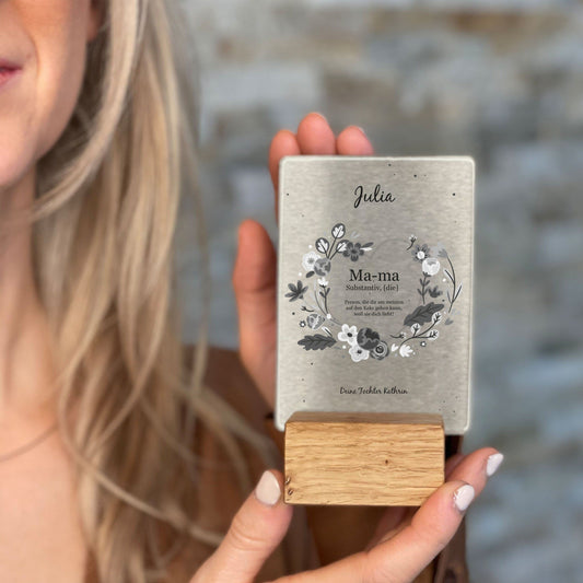 Little Message - Muttertag "Substantiv Mama Blumenkranz" Craftbrothers