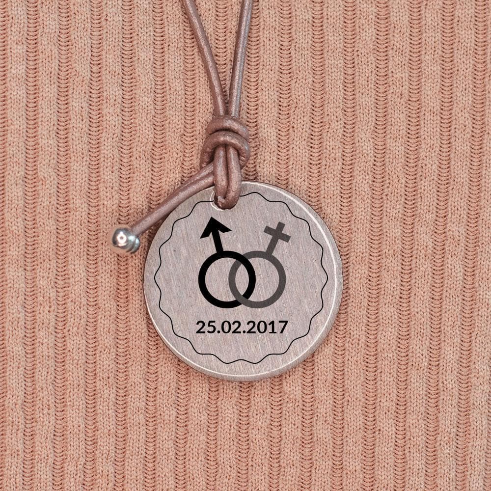 personalisierbare Halskette "Mars und Venus" Craftbrothers