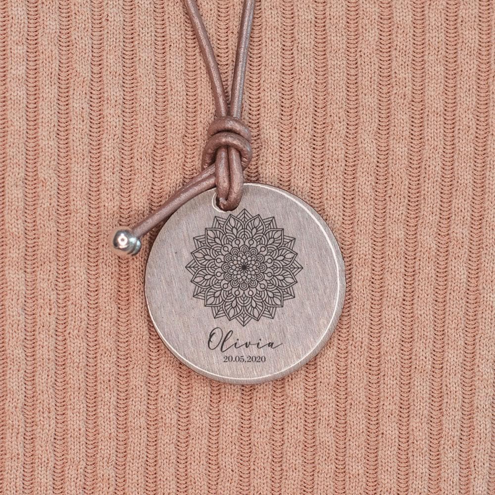personalisierbare Halskette "Flower" Craftbrothers