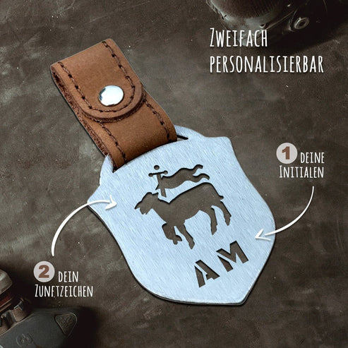 "Metzger" Personalisierbarer Laser-Schlüsselanhänger für Männer Craftbrothers