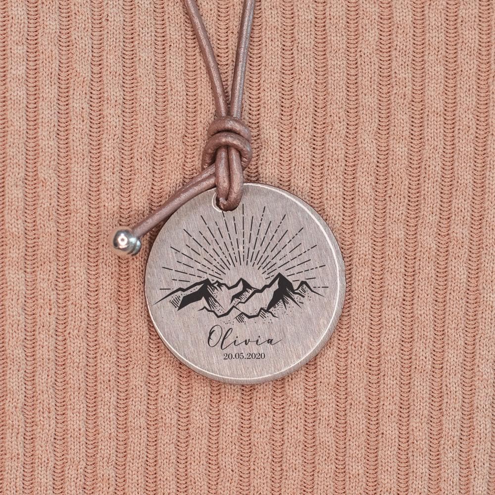 personalisierbare Halskette "Mountain" Craftbrothers