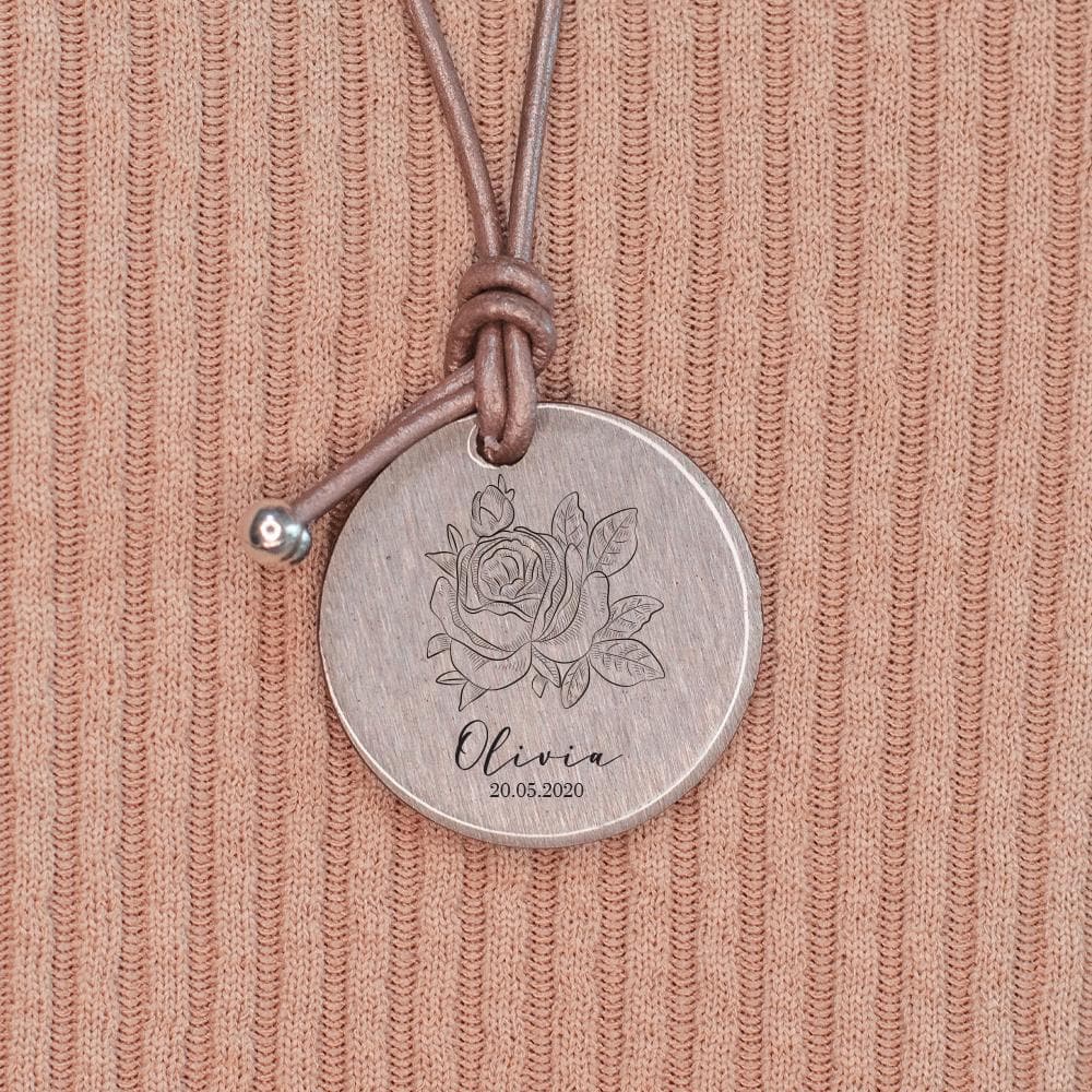personalisierbare Halskette "Rose" Craftbrothers