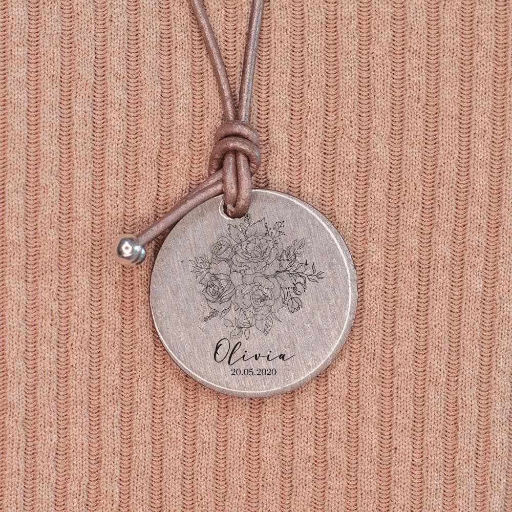personalisierbare Halskette "Rosenstrauß" Craftbrothers