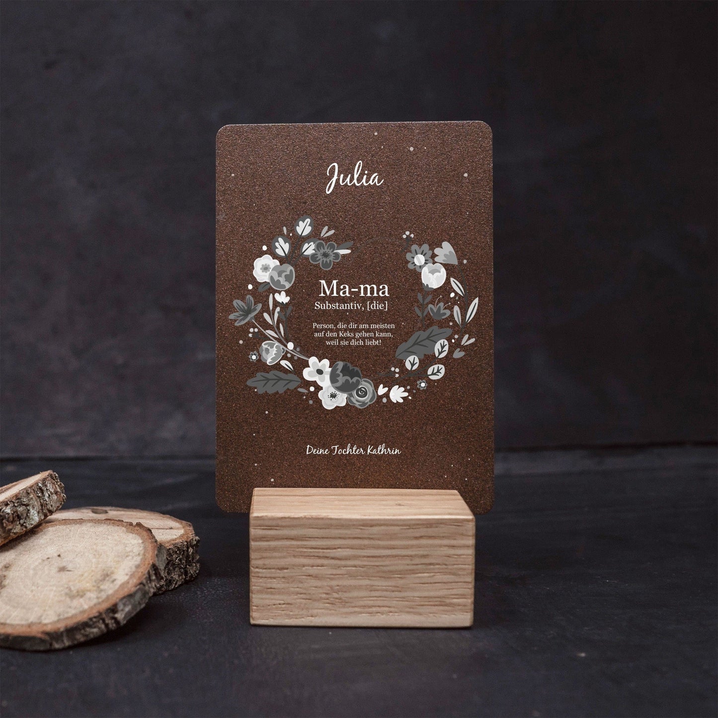 Little Message - Muttertag "Substantiv Mama Blumenkranz" Craftbrothers
