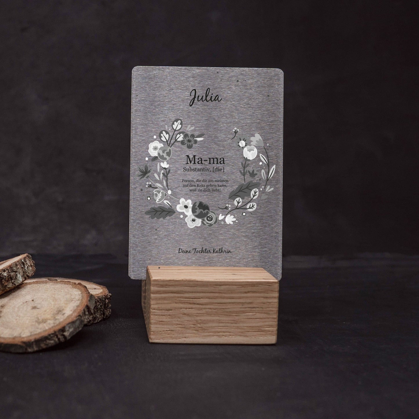 Little Message - Muttertag "Substantiv Mama Blumenkranz" Craftbrothers