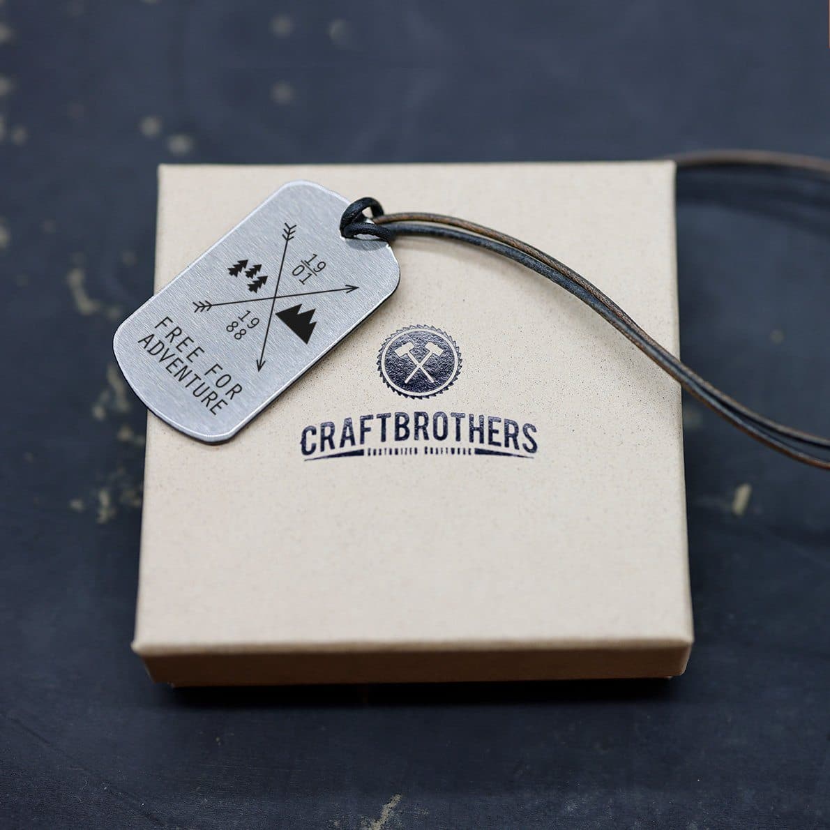 Personalisierbare Halskette für Männer "Adventure" Craftbrothers