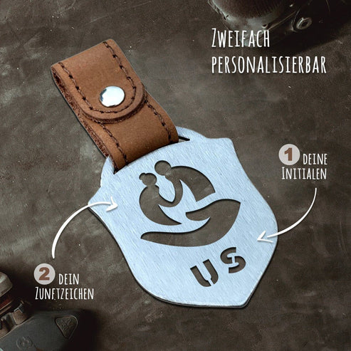 "Altenpfleger" Personalisierbarer Laser-Schlüsselanhänger für Männer Craftbrothers