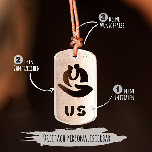 "Altenpfleger" Personalisierbare Laser-Halskette für Männer Craftbrothers