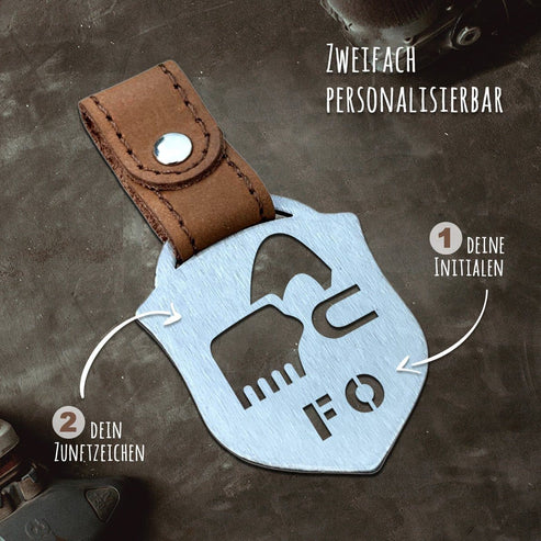 "Baggerfahrer" Personalisierbarer Laser-Schlüsselanhänger für Männer Craftbrothers