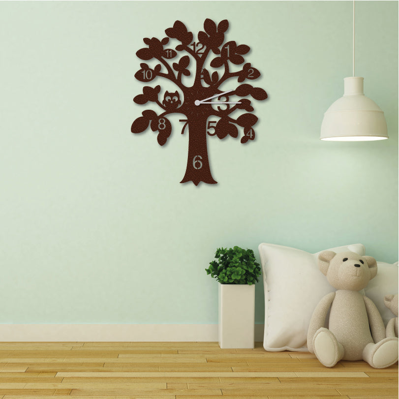 Wanduhr für Kinderzimmer "Baum" aus edlem Stahl Wanduhren Craftbrothers