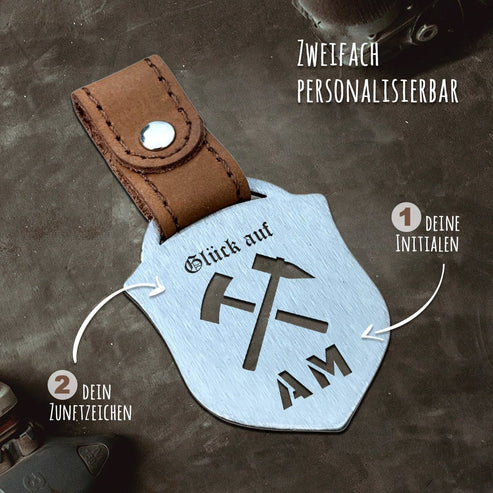 "Bergmann" Personalisierbarer Laser-Schlüsselanhänger für Männer Craftbrothers
