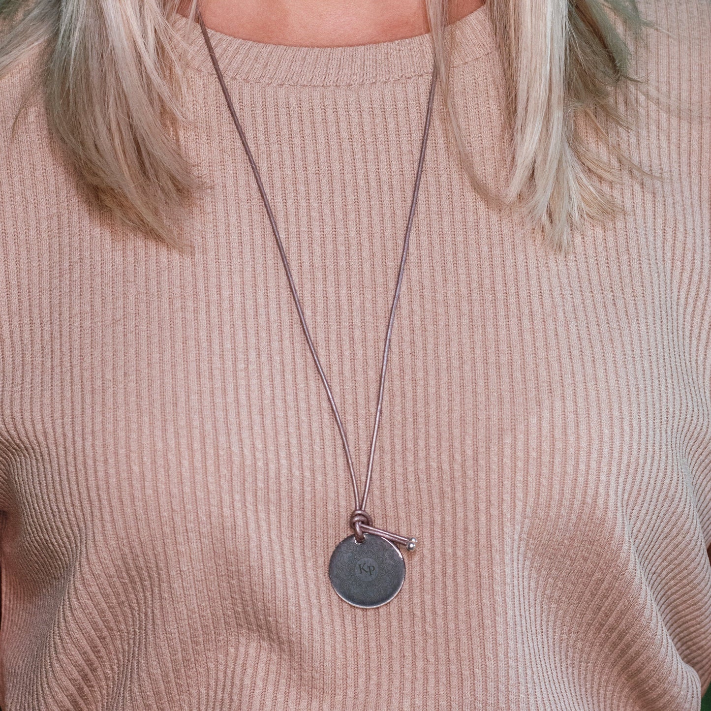 personalisierbare Halskette "Blume" Craftbrothers