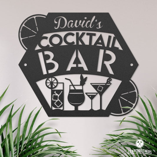 Barschild - Cocktail Bar (personalisierbar) Craftbrothers