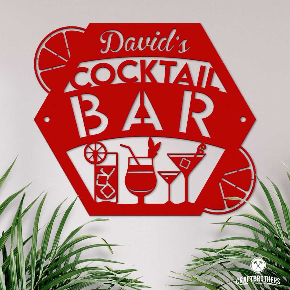 Barschild - Cocktail Bar (personalisierbar) Craftbrothers