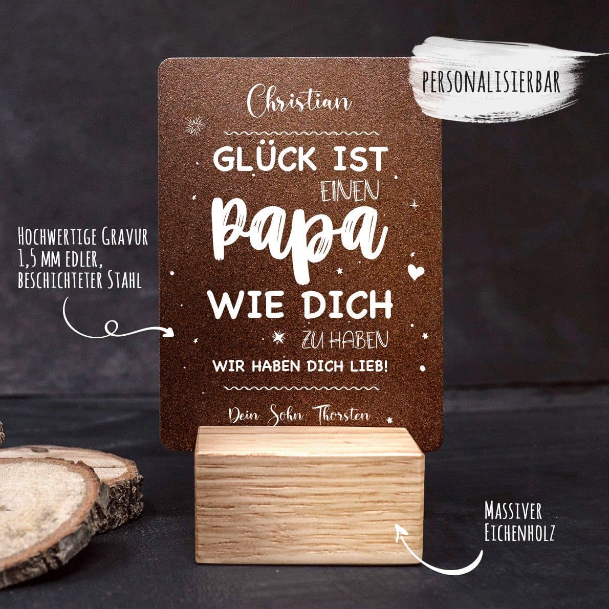 Little Message - Vatertag "Papa-Glück" Craftbrothers