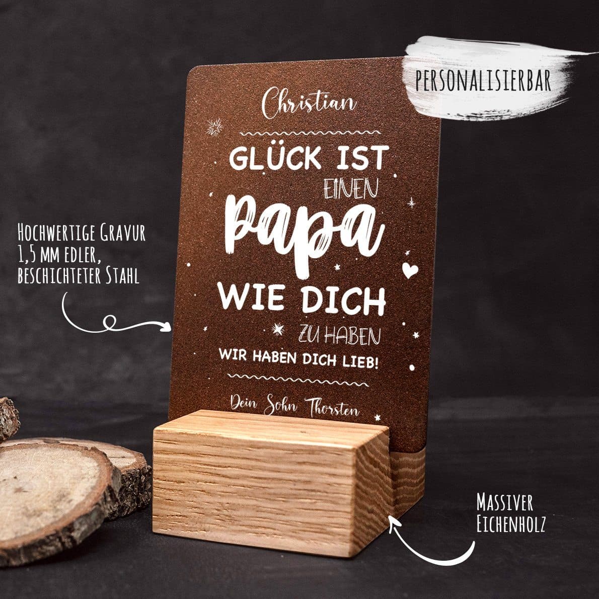 Little Message - Vatertag "Papa-Glück" Craftbrothers