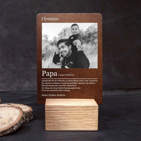Little Message - Vatertag "Substantiv Papa mit Foto" Craftbrothers
