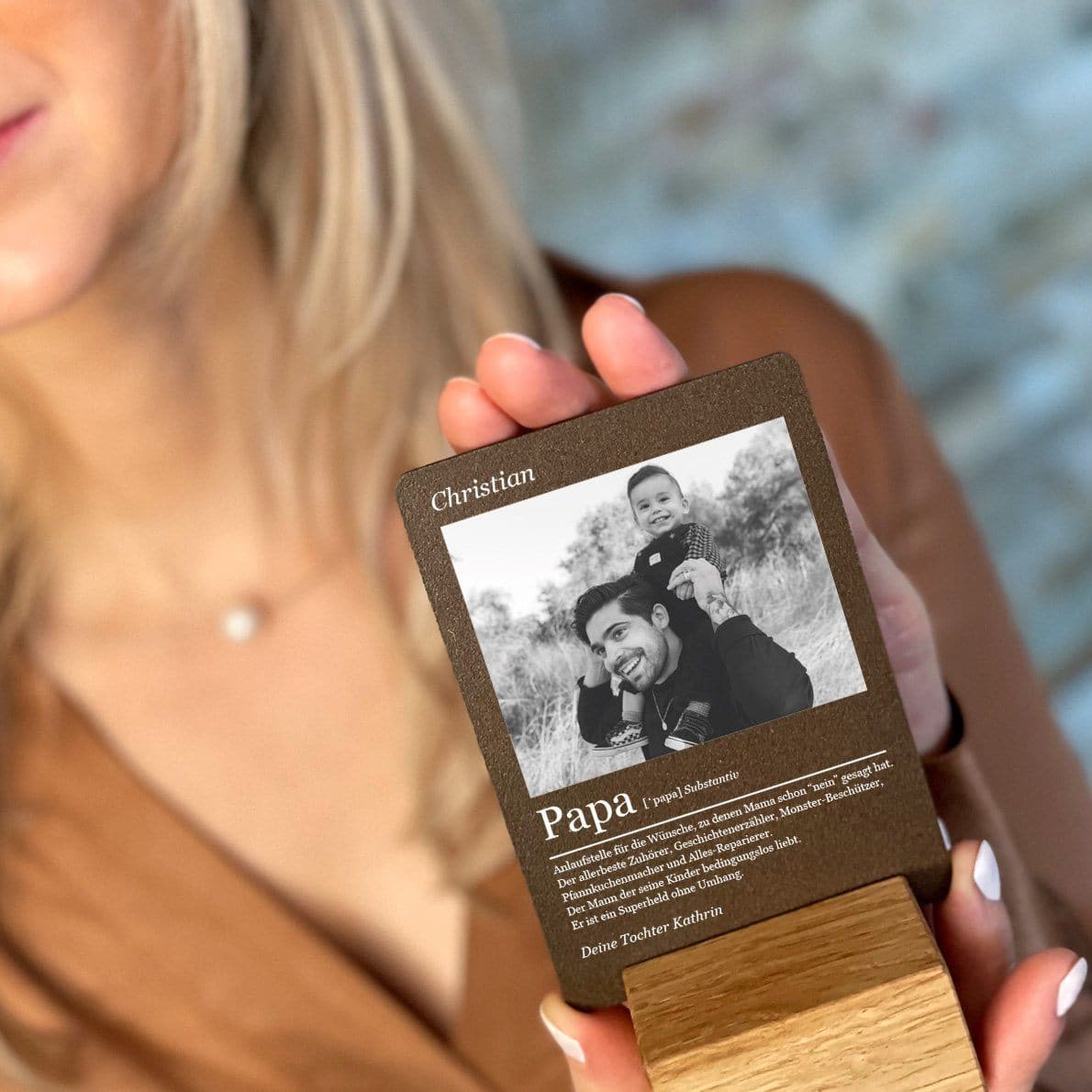 Little Message - Vatertag "Substantiv Papa mit Foto" Craftbrothers