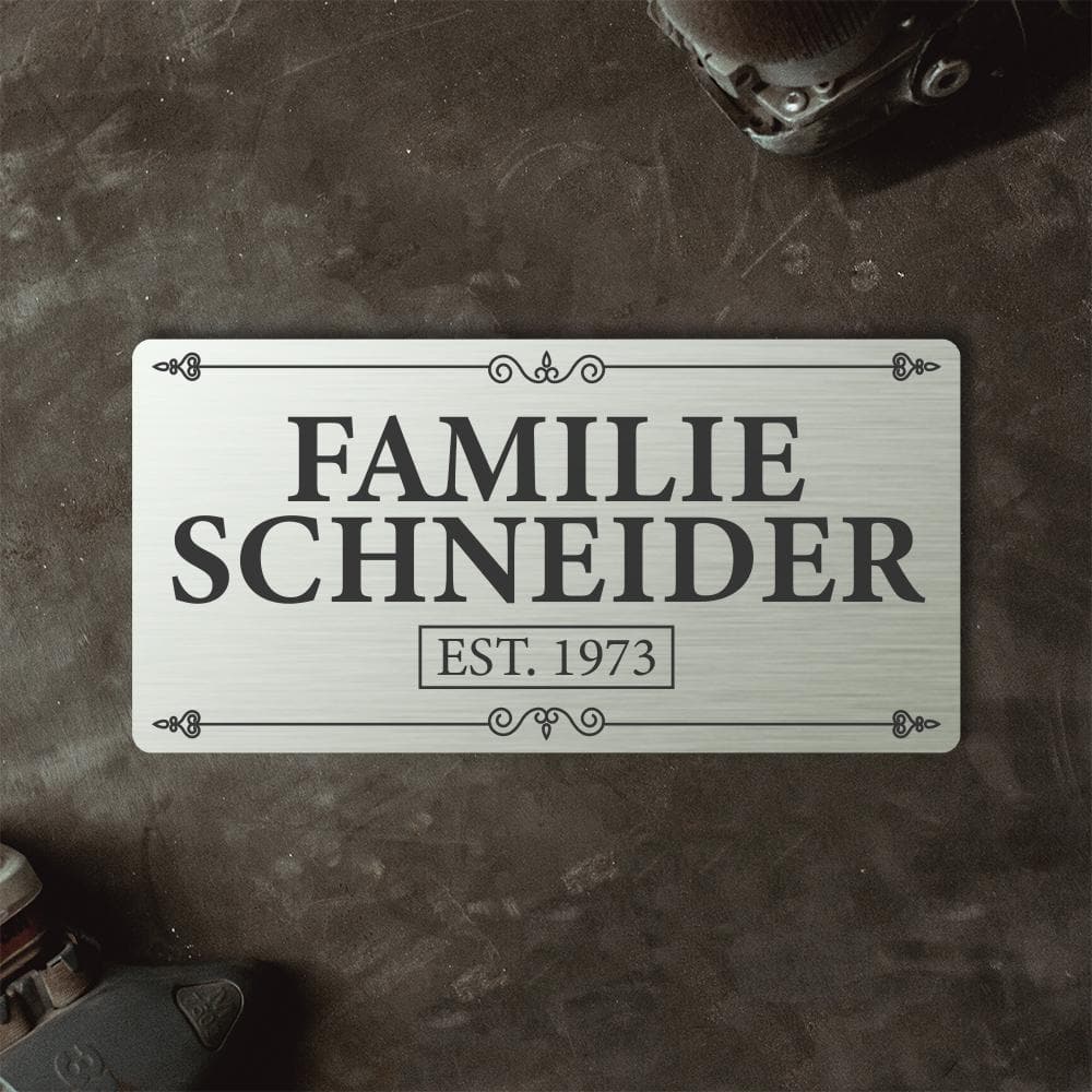 Familien-Türschild "Barock" (personalisierbar) Türschilder Craftbrothers