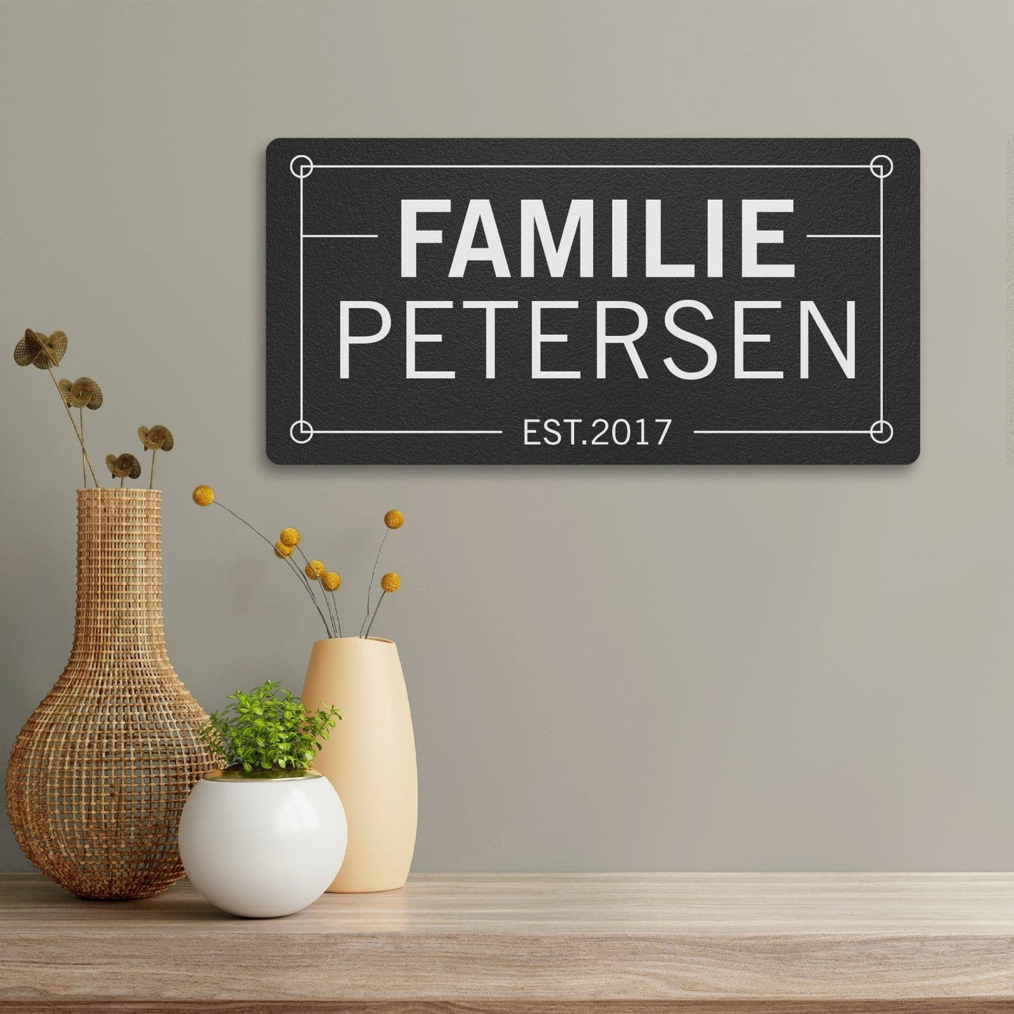 Familien-Türschild "Line" (personalisierbar) Türschilder Craftbrothers