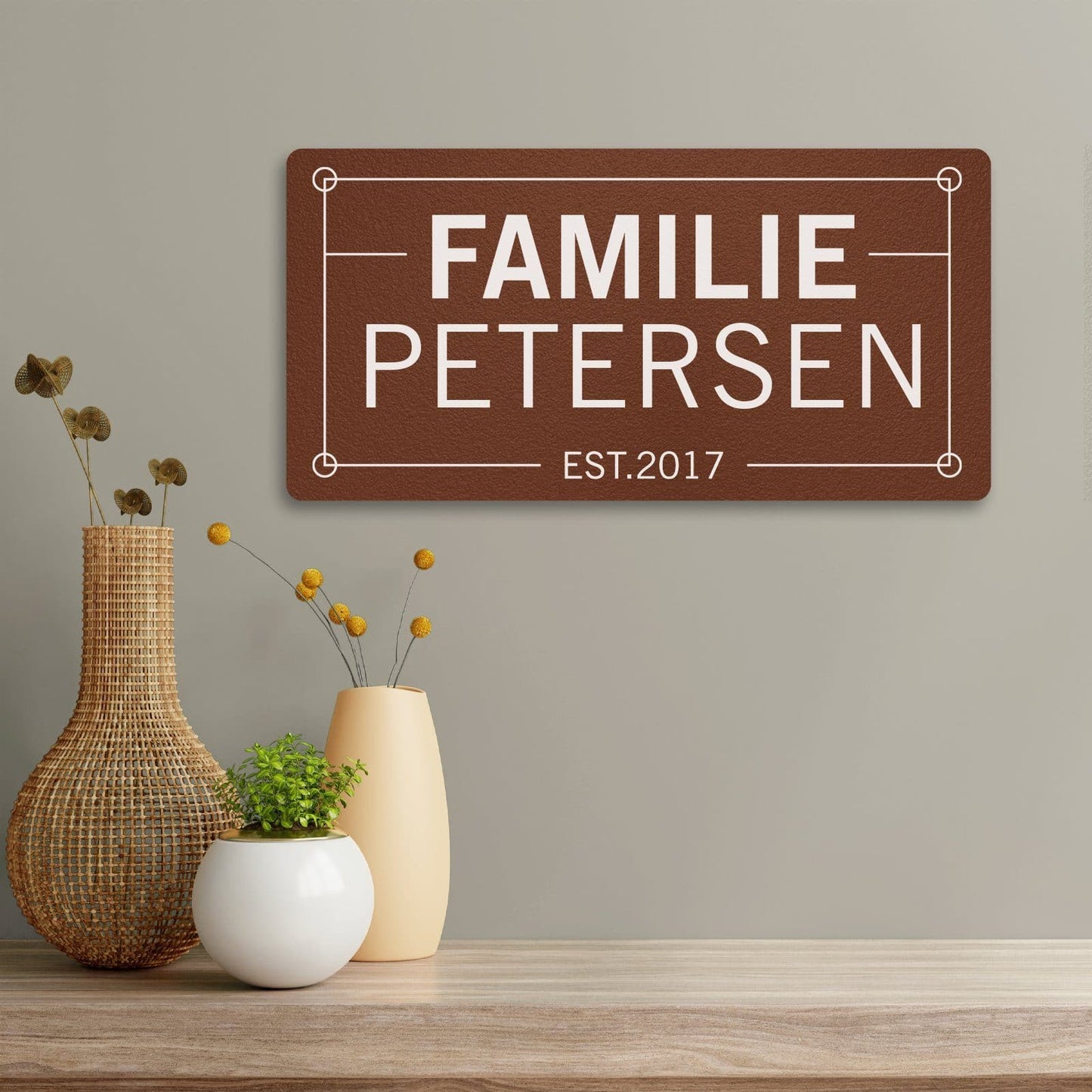 Familien-Türschild "Line" (personalisierbar) Türschilder Craftbrothers