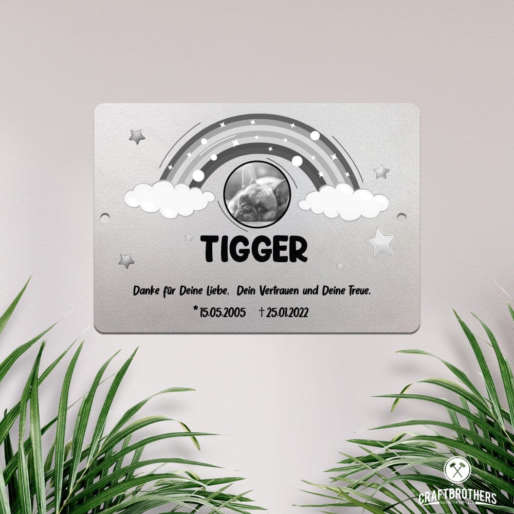 Gedenktafel Hund - Regenbogen Craftbrothers