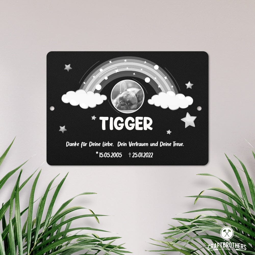 Gedenktafel Hund - Regenbogen Craftbrothers